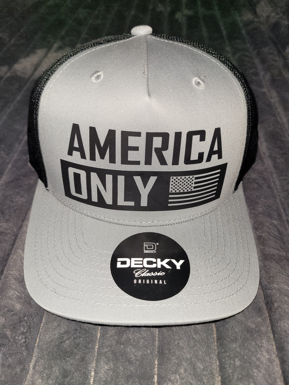Decky America Only Trucker Hat - Gray/Black